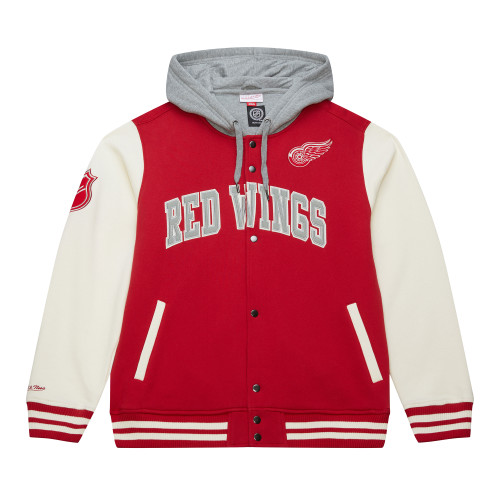 Detroit Red Wings Mitchell & Ness Fleece Hooded Jacket