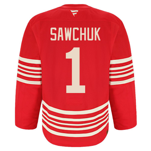 Detroit Red Wings Fanatics Premium Alumni Centennial Jersey - Sawchuk