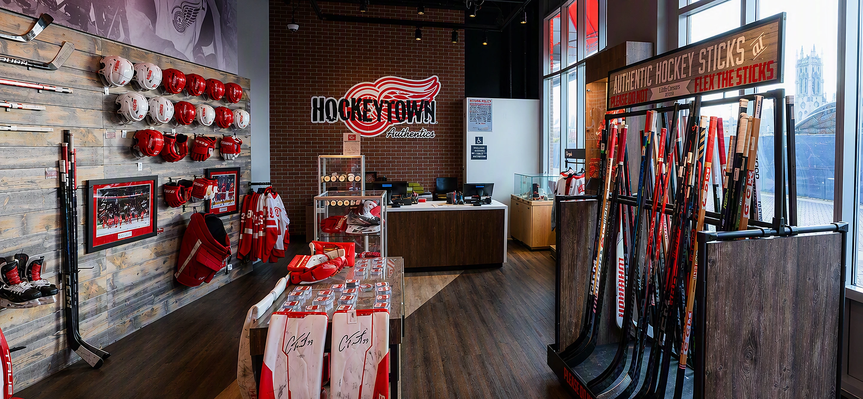 Photo of the Hockeytown Authentics ship inside Little Caesars Arena data-size=