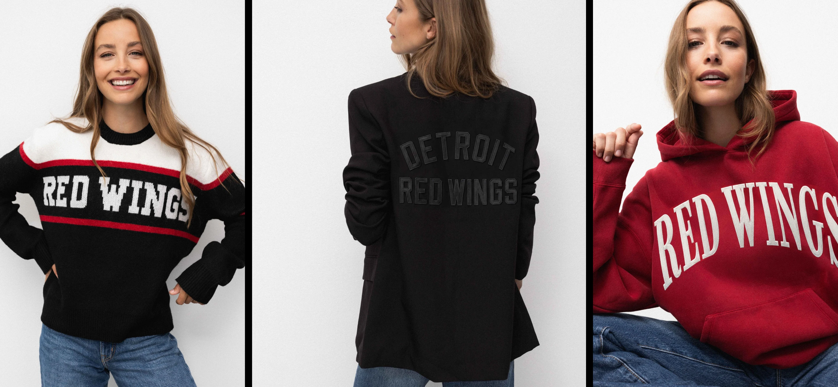 Female model posing and modeling the new women's apparel drop from Line Change.  data-size=