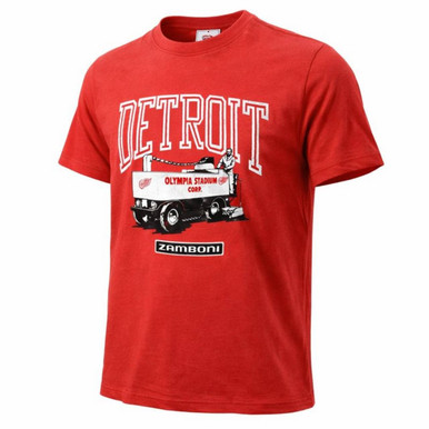 HOBBY LEAGUE CHAMP　ホビーリーグ　スリーブ　赤 Detroit Red Wings Streaker Eras Olympia Zamboni Short Sleeve T