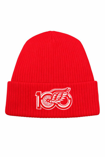 【世界100枚限定】DEATH NYC ダイアナ レッド ボウ レッドリボン Detroit Red Wings New Era Centennial Cuff Beanie - shophockeytown