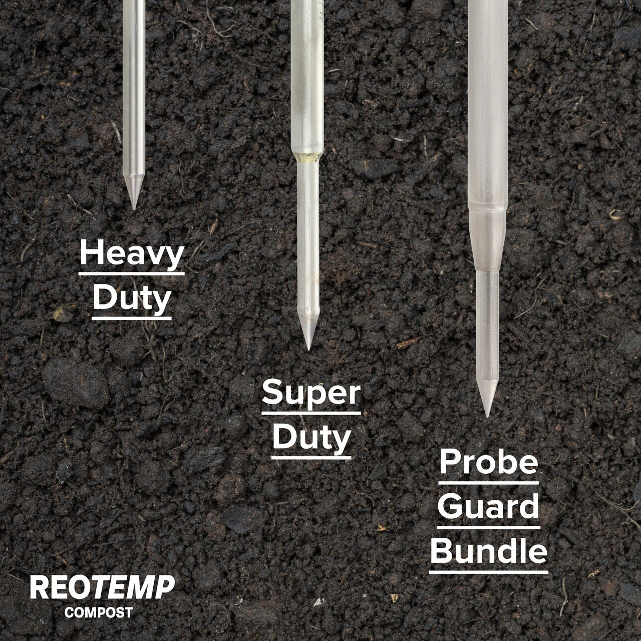 REOTEMP Heavy Duty Compost Thermometer - Fahrenheit and Celsius (36 Inch  Stem), Made in The USA