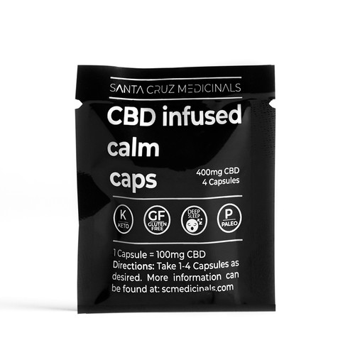 4 pack Calm Caps! These 4 pack of CBD Calm Caps by Santa Cruz Medicinals are the perfect way to try out CBD Calm Caps. This is the formula I take when I want to feel Calm and Centered. This formula is Paleo, Gluten-Free, and Keto. 4 pack Calm Caps! These 4 pack of CBD Calm Caps by Santa Cruz Medicinals are the perfect way to try out CBD Calm Caps. This is the formula I take when I want to feel Calm and Centered. This formula is Paleo, Gluten-Free, and Keto.