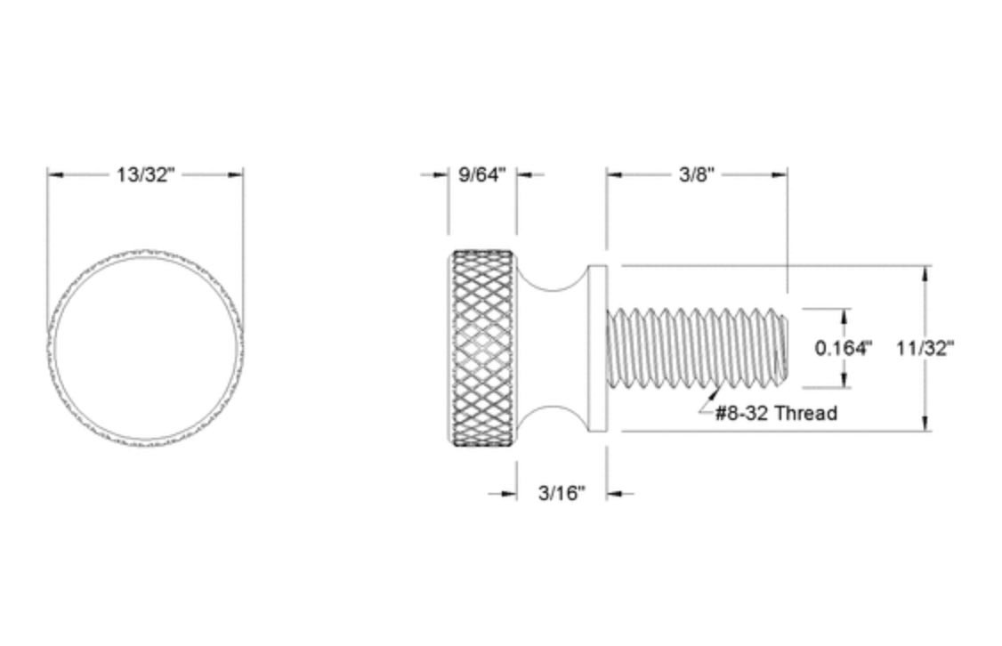 Brass KnurledHead Thumb Screw