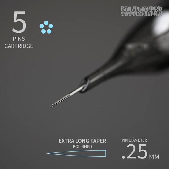 Membrane Cartridge Needles - Micro Bugpin Round Liners 0.25mm