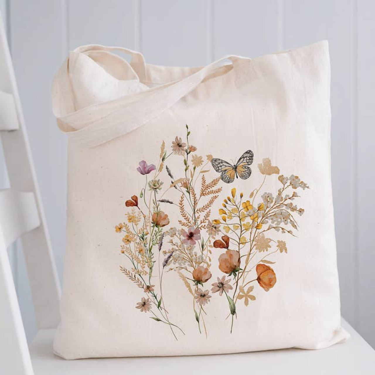 vintage wildflower canvas pouch or tote bag — MUSEUM OUTLETS