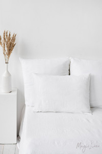 MagicLinen Queen Sized Pillowcase Cover - White MagicLinen Queen Sized Pillowcase Cover - White