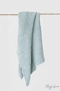 MagicLinen Waffle Bath Towel - Dusty Blue MagicLinen Waffle Bath Towel - Dusty Blue