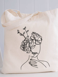 The Line Art Woman Tote Bag