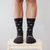 Lamington Crew Length Merino Wool Socks Man - Erryl (Chocolate with Camel Half Dots)