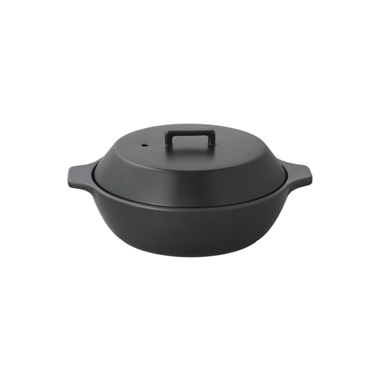 KINTO KAKOMI IH Small Donabe Steamer Pot 1.2L - Black