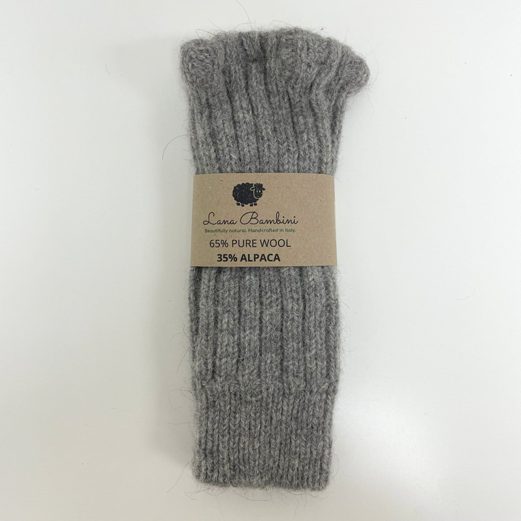 Lana Bambini Oria Wool Hand Warmers - Ash