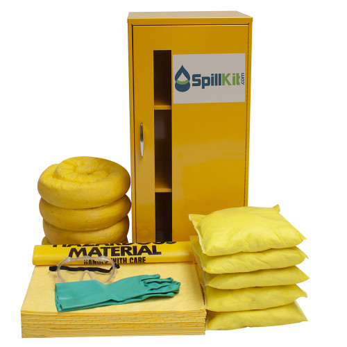 Wall-Mount Spill Locker Spill Kit - HazMat - Absorbs up to 15 gallons