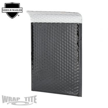 MBM9115B 9 X 11.5 Metallic Bub Mailers Black 100 cs