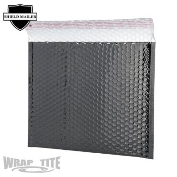 MBM137511B 13.75 X 11 Metallic Bub Mailers BLACK 50 cs