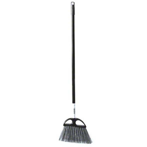 Tolco® Plastic Lobby Broom
Item # TOL-280118

Ribbed metal handle holds up under hard use. Flagged polypropylene bristles repel water and trap more debris.
8"W x 36" H. Black