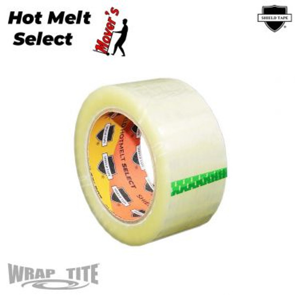 16HMTS255C 48mm x 50m 1.6 mil 36 rls cs Clear Hotmelt Mover's Tape