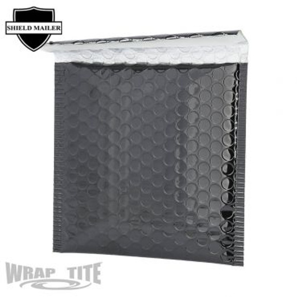 MBM7675B 7 X 6.75 Metallic Bub Mailers Black 250 cs