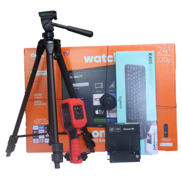 PTISK Prof. Thermal Imager Super Kit Contains 1 pc each of a professional thermal imager tripod stand pocket PC display screen and wireless keyboard mouse.