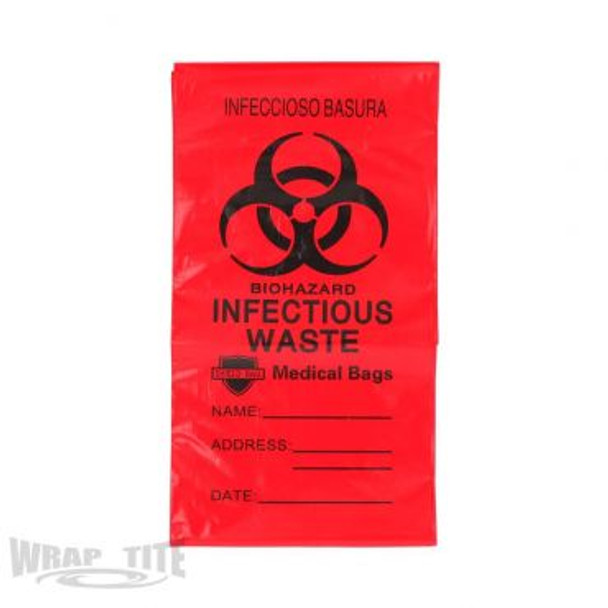 15LD3036R 30 x 36 1.5 Mil LD Red Infectious Waste Liners