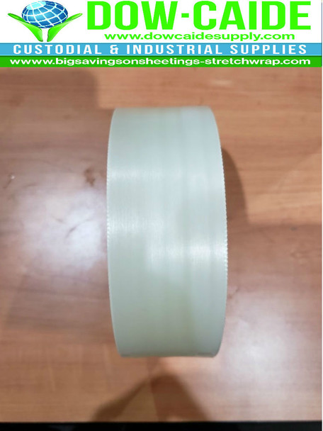Stucco / Polyethylene Tape  96mmx55   12 rolls per case  WHITE   PINKED EDGE  7 mil
