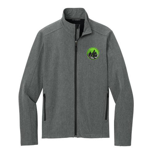 Adult Midweight Soft Shell Full Zip Jacket - Pearl Grey Heather