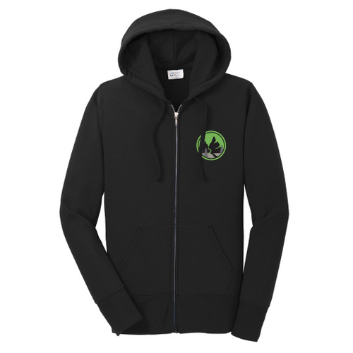 Women's Core Fleece Full-Zip Hooded Sweatshirt - Black