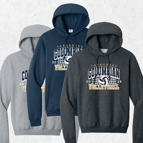 Tiffin Columbian Volleyball Port & Co™ Core Fleece Pullover Hooded Sweatshirt