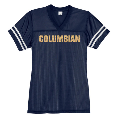 Tiffin Columbian Football Sport-Tek Women's Jersey With Glitter Print