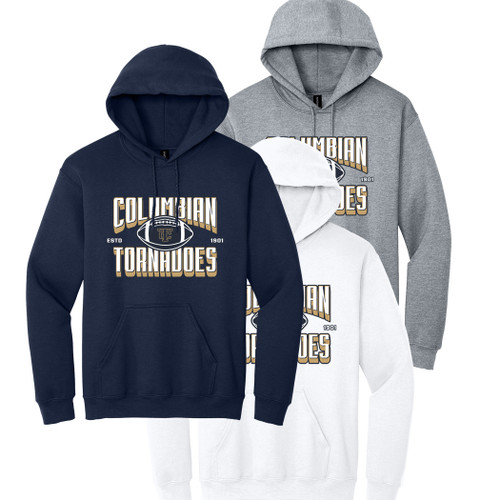 Tiffin Columbian Football Gildan Heavy Blend Hooded Sweatshirt