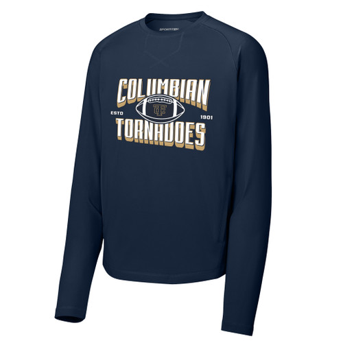 Tiffin Columbian Football Sport-Tek Sport-Wick Performance Stretch Pocketed Crewneck