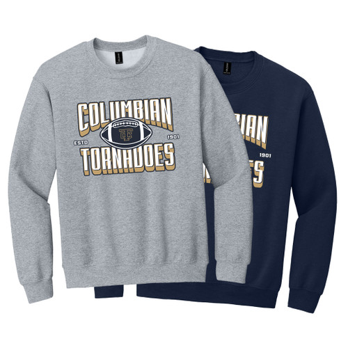 Tiffin Columbian Football Gildan Heavy Blend Crewneck Sweatshirt