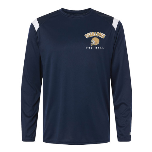 Tiffin Columbian Football Badger Sport Performance Long Sleeve Tee