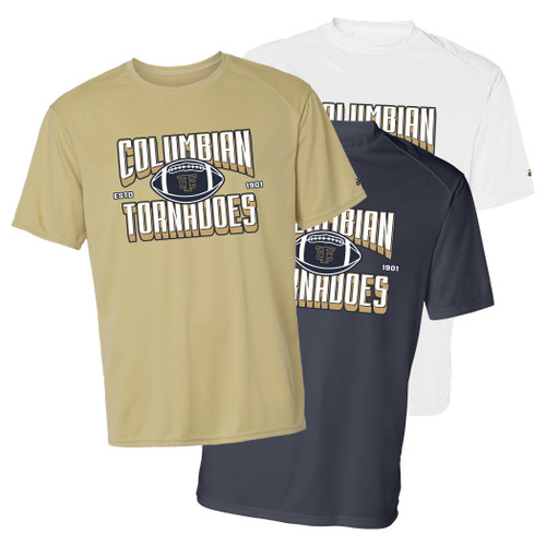 Tiffin Columbian Football Badger Sport Short Sleeve Performance Tee