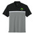 Adult Micropique Colorblock Polo - Black/Grey Concrete Heather/White