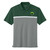 Adult Micropique Colorblock Polo - Forest Green/Grey Concrete Heather/White