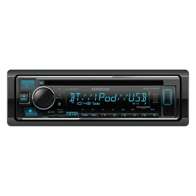Kenwood Excelon KDC-X305 Single DIN CD with Bluetooth and Amazon Alexa