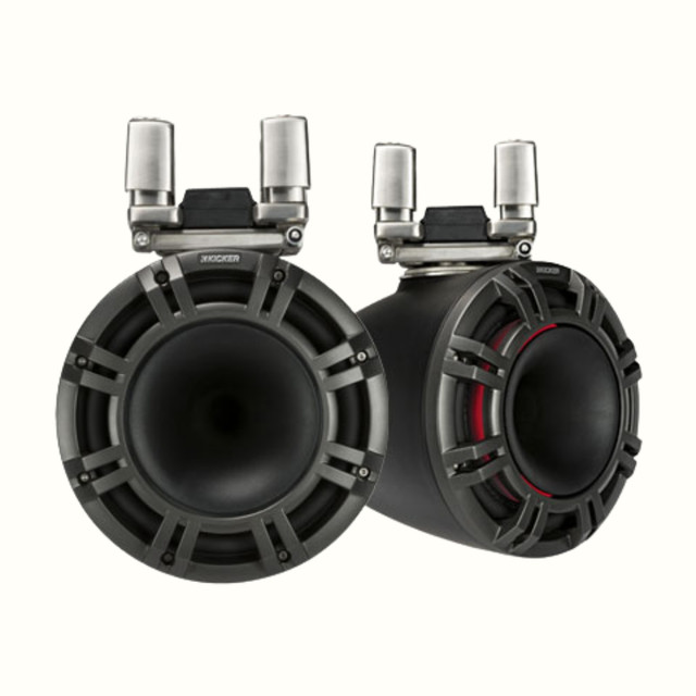 Kicker 44KMTC94 Marine Wakeboard 9 Inch 600 Watts LED Lighting Tower Speakers Kicker 44KMTC94 Marine Wakeboard 9 Inch 600 Watts LED Lighting Tower Speakers