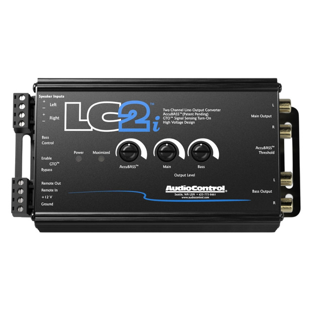 AudioControl LC2i 2-Channel Line Out Coverter, Accubass & Sub Control To Amps
