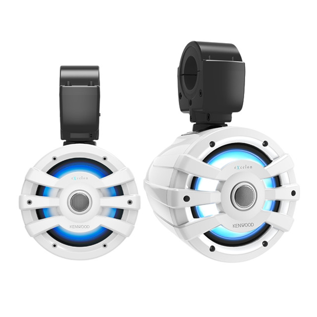 Kenwood eXcelon XM77TWL 7.7" 100W RMS 4 Ohm 2-Way Coaxial Tower Speakers (White)