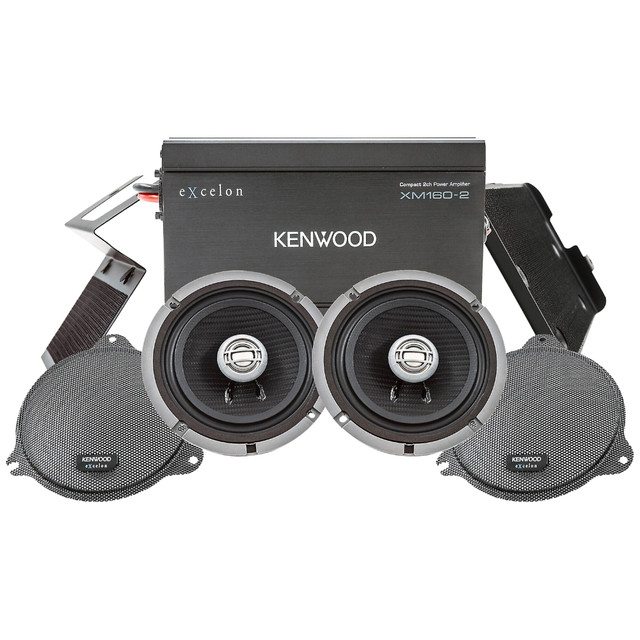 Kenwood Excelon P-HD1F Front Amp Package for 2014-Up Harley-Davidson Motorcycles