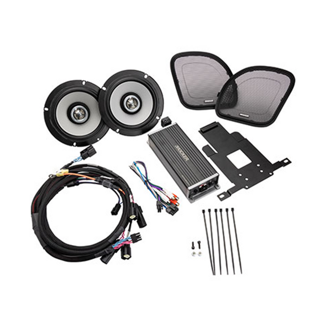 Kicker 50HDR154 Speaker & Amp Upgrade Kit for 2015-Up HD Road Glide Shark-Nose