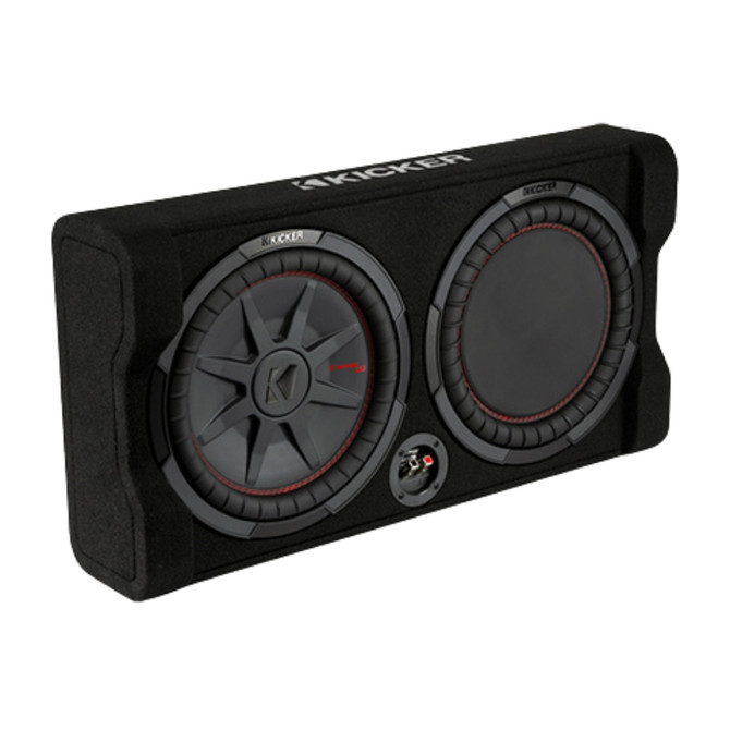 Kicker 48TRTP122 Sealed Down-Firing 12 Inch CompRT 2-Ohm Subwoofer Enclosure