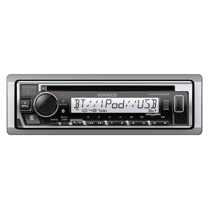 Kenwood KMR-D382BT Marine CD Receiver and 1.5 Line Display with Bluetooth
