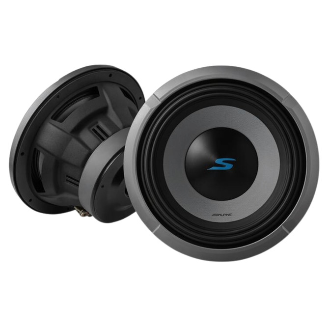Alpine S-Series S2-W10D2 10" Subwoofer with 2-Ohm Voice Coils & 1800W Peak Power