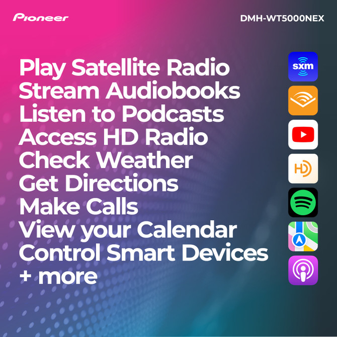 Pioneer DMH-WT5000NEX 9" Single-DIN Digital Multimedia w/ Built-In Wifi
