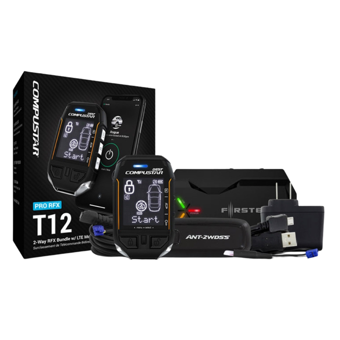 Compustar RFX-2WT12-SS Pro T12 Remote Start and Security System with Bypass and DroneMobile- Free Standard Installation Included
