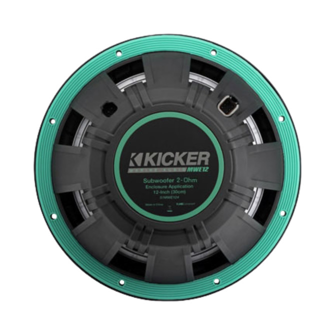 Kicker 51MWE122 12" Single Voice Coil 2-Ohm 450W RMS Marine Component Free-Air Subwoofer
