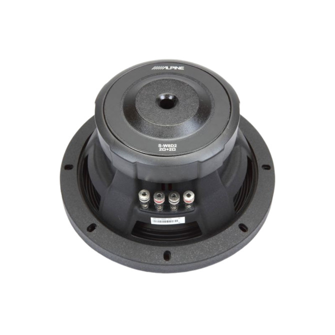 Alpine S-Series S2-W8D2 8" Subwoofer with 2-Ohm Voice Coils and 900W Peak Power
